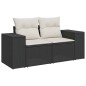 vidaXL 8-tlg. Garten-Sofagarnitur mit Kissen Schwarz Poly Rattan vidaXL 8-tlg. Garten-Sofagarnitur mit Kissen Schwarz Poly Rattan