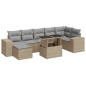 vidaXL 8-tlg. Garten-Sofagarnitur mit Kissen Beige Poly Rattan vidaXL 8-tlg. Garten-Sofagarnitur mit Kissen Beige Poly Rattan