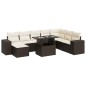 vidaXL 9-tlg. Garten-Sofagarnitur mit Kissen Braun Poly Rattan vidaXL 9-tlg. Garten-Sofagarnitur mit Kissen Braun Poly Rattan