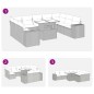 vidaXL 10-tlg. Garten-Sofagarnitur mit Kissen Schwarz Poly Rattan vidaXL 10-tlg. Garten-Sofagarnitur mit Kissen Schwarz Poly Rattan