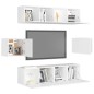 vidaXL 6-tlg. TV-Schrank-Set Weiß Holzwerkstoff vidaXL 6-tlg. TV-Schrank-Set Weiß Holzwerkstoff