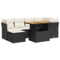 vidaXL 7-tlg. Garten-Sofagarnitur mit Kissen Schwarz Poly Rattan vidaXL 7-tlg. Garten-Sofagarnitur mit Kissen Schwarz Poly Rattan