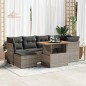 vidaXL 7-tlg. Garten-Sofagarnitur mit Kissen Grau Poly Rattan vidaXL 7-tlg. Garten-Sofagarnitur mit Kissen Grau Poly Rattan
