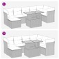vidaXL 8-tlg. Garten-Sofagarnitur mit Kissen Grau Poly Rattan vidaXL 8-tlg. Garten-Sofagarnitur mit Kissen Grau Poly Rattan