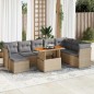 vidaXL 9-tlg. Garten-Sofagarnitur mit Kissen Beige Poly Rattan vidaXL 9-tlg. Garten-Sofagarnitur mit Kissen Beige Poly Rattan