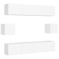 6-tlg. TV-Schrank-Set Weiß Holzwerkstoff 6-tlg. TV-Schrank-Set Weiß Holzwerkstoff