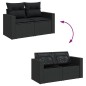 vidaXL 8-tlg. Garten-Sofagarnitur mit Kissen Schwarz Poly Rattan vidaXL 8-tlg. Garten-Sofagarnitur mit Kissen Schwarz Poly Rattan