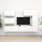 6-tlg. TV-Schrank-Set Weiß Holzwerkstoff 6-tlg. TV-Schrank-Set Weiß Holzwerkstoff