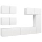6-tlg. TV-Schrank-Set Weiß Holzwerkstoff 6-tlg. TV-Schrank-Set Weiß Holzwerkstoff
