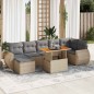 vidaXL 8-tlg. Garten-Sofagarnitur mit Kissen Beige Poly Rattan vidaXL 8-tlg. Garten-Sofagarnitur mit Kissen Beige Poly Rattan