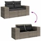 vidaXL 4-tlg. Garten-Sofagarnitur mit Kissen Grau Poly Rattan vidaXL 4-tlg. Garten-Sofagarnitur mit Kissen Grau Poly Rattan