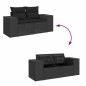 vidaXL 5-tlg. Garten-Sofagarnitur mit Kissen Schwarz Poly Rattan vidaXL 5-tlg. Garten-Sofagarnitur mit Kissen Schwarz Poly Rattan