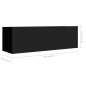 3-tlg. TV-Schrank-Set Schwarz Holzwerkstoff 3-tlg. TV-Schrank-Set Schwarz Holzwerkstoff