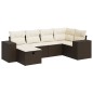 vidaXL 6-tlg. Garten-Sofagarnitur mit Kissen Braun Poly Rattan vidaXL 6-tlg. Garten-Sofagarnitur mit Kissen Braun Poly Rattan