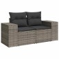 vidaXL 6-tlg. Garten-Sofagarnitur mit Kissen Grau Poly Rattan vidaXL 6-tlg. Garten-Sofagarnitur mit Kissen Grau Poly Rattan