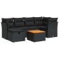 vidaXL 7-tlg. Garten-Sofagarnitur mit Kissen Schwarz Poly Rattan vidaXL 7-tlg. Garten-Sofagarnitur mit Kissen Schwarz Poly Rattan