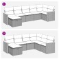vidaXL 7-tlg. Garten-Sofagarnitur mit Kissen Schwarz Poly Rattan vidaXL 7-tlg. Garten-Sofagarnitur mit Kissen Schwarz Poly Rattan