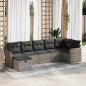 vidaXL 7-tlg. Garten-Sofagarnitur mit Kissen Grau Poly Rattan vidaXL 7-tlg. Garten-Sofagarnitur mit Kissen Grau Poly Rattan