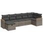 vidaXL 7-tlg. Garten-Sofagarnitur mit Kissen Grau Poly Rattan vidaXL 7-tlg. Garten-Sofagarnitur mit Kissen Grau Poly Rattan