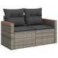 vidaXL 7-tlg. Garten-Sofagarnitur mit Kissen Grau Poly Rattan vidaXL 7-tlg. Garten-Sofagarnitur mit Kissen Grau Poly Rattan