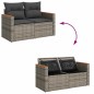 vidaXL 7-tlg. Garten-Sofagarnitur mit Kissen Grau Poly Rattan vidaXL 7-tlg. Garten-Sofagarnitur mit Kissen Grau Poly Rattan