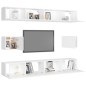 6-tlg. TV-Schrank-Set Weiß Holzwerkstoff 6-tlg. TV-Schrank-Set Weiß Holzwerkstoff