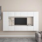 8-tlg. TV-Schrank-Set Weiß Holzwerkstoff 8-tlg. TV-Schrank-Set Weiß Holzwerkstoff