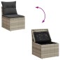 vidaXL 6-tlg. Garten-Sofagarnitur mit Kissen Hellgrau Poly Rattan vidaXL 6-tlg. Garten-Sofagarnitur mit Kissen Hellgrau Poly Rattan