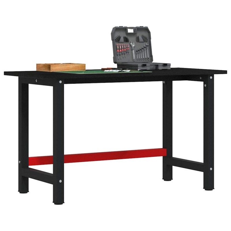 vidaXL Werkbank Dunkelbraun 140x60x81,5 cm Massivholz Eiche vidaXL Werkbank Dunkelbraun 140x60x81,5 cm Massivholz Eiche