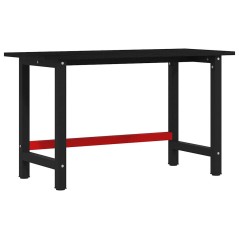 vidaXL Werkbank Dunkelbraun 140x60x81,5 cm Massivholz Eiche