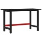 vidaXL Werkbank Dunkelbraun 140x60x81,5 cm Massivholz Eiche vidaXL Werkbank Dunkelbraun 140x60x81,5 cm Massivholz Eiche