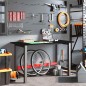 vidaXL Werkbank Dunkelbraun 140x60x81,5 cm Massivholz Eiche vidaXL Werkbank Dunkelbraun 140x60x81,5 cm Massivholz Eiche