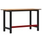 vidaXL Werkbank Dunkelbraun 140x60x81,5 cm Massivholz Eiche vidaXL Werkbank Dunkelbraun 140x60x81,5 cm Massivholz Eiche