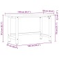 vidaXL Werkbank Dunkelbraun 140x60x81,5 cm Massivholz Eiche vidaXL Werkbank Dunkelbraun 140x60x81,5 cm Massivholz Eiche