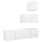 vidaXL 4-tlg. TV-Schrank-Set Weiß Holzwerkstoff vidaXL 4-tlg. TV-Schrank-Set Weiß Holzwerkstoff
