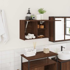 vidaXL Bad-Wandschrank Braun Eichen-Optik 60x25x40 cm Holzwerkstoff