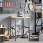 vidaXL Werkbank 80x60x(71,5-98) cm Massivholz Eiche vidaXL Werkbank 80x60x(71,5-98) cm Massivholz Eiche