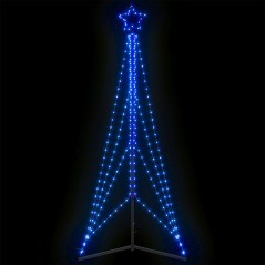 vidaXL LED Weihnachtsbaum 483 LEDs Blau 240 cm