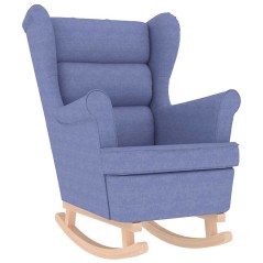 vidaXL Schaukelsessel Jeansblau 74x90x102 cm Stoff