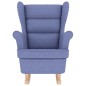 vidaXL Schaukelsessel Jeansblau 74x90x102 cm Stoff