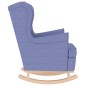vidaXL Schaukelsessel Jeansblau 74x90x102 cm Stoff