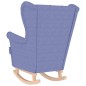 vidaXL Schaukelsessel Jeansblau 74x90x102 cm Stoff