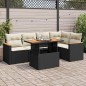 vidaXL 6-tlg. Garten-Sofagarnitur mit Kissen Schwarz Poly Rattan vidaXL 6-tlg. Garten-Sofagarnitur mit Kissen Schwarz Poly Rattan