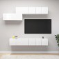 7-tlg. TV-Schrank-Set Weiß Holzwerkstoff 7-tlg. TV-Schrank-Set Weiß Holzwerkstoff