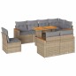 vidaXL 9-tlg. Garten-Sofagarnitur mit Kissen Beige Poly Rattan Akazie vidaXL 9-tlg. Garten-Sofagarnitur mit Kissen Beige Poly Rattan Akazie