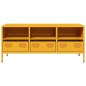 vidaXL TV-Schrank Senfgelb 101,5x39x43,5 cm Kaltgewalzter Stahl vidaXL TV-Schrank Senfgelb 101,5x39x43,5 cm Kaltgewalzter Stahl