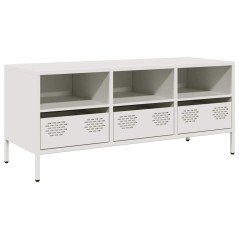 vidaXL TV-Schrank Weiß 101,5x39x43,5 cm Kaltgewalzter Stahl