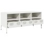vidaXL TV-Schrank Weiß 101,5x39x43,5 cm Kaltgewalzter Stahl