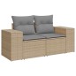 vidaXL 9-tlg. Garten-Sofagarnitur mit Kissen Beige Poly Rattan Akazie vidaXL 9-tlg. Garten-Sofagarnitur mit Kissen Beige Poly Rattan Akazie