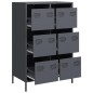 vidaXL Highboard Anthrazit 68x39x101,5 cm Stahl vidaXL Highboard Anthrazit 68x39x101,5 cm Stahl